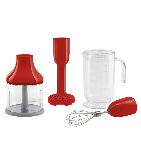 KIT FRULLATORE A IMMERSIONE SMEG ROSSO HBAC11RD