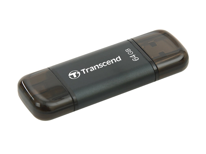 Cle USB 3.1/Lightning TRANSCEND JetDrive GO 500 - 64Go Gris - ESIStore