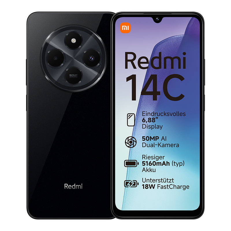 Xiaomi Redmi 14C 4G Dual Sim 8GB RAM 256GB - Black