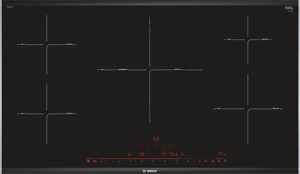 Bosch Piano Cottura a Induzione 5 Fuochi Larghezza 56 cm Piano in Vetroceramica colore Nero - PIV975DC1E
