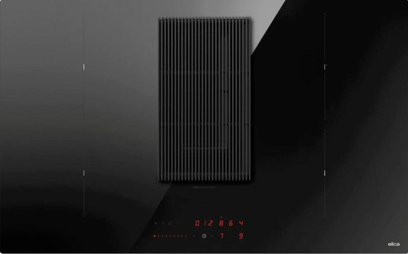 Elica NIKOLATESLA PRIME S BL/A/83 Piano cottura induzione con cappa aspirante integrata cm. 83 - vetroceramica nero