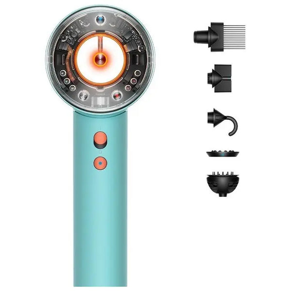 Dyson Super Sonic Nural Asciugacapelli 1600W 4 Temperature con Accessori Acquamarina