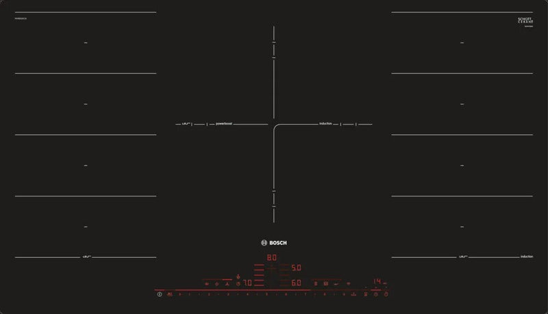 Bosch PXV901DV1E 8 Piano cottura a induzione cm. 89 - vetroceramica nero