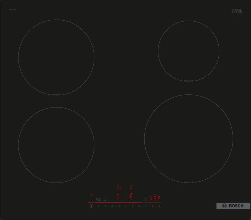 Bosch PIE61RHB1E 6 Piano cottura a induzione cm. 59 - vetroceramica nero