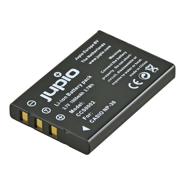 Jupio Batteria fotocamera NP-30 per Casio/ NP-60. Fuji/ L1812A. HP/ R07. HP / SLB-1137 / Pentax D-Li2 / KLIC5000 1000 mAh