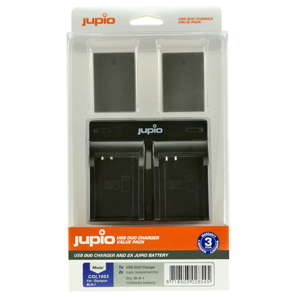 Jupio Value Pack: 2x Batteria BLN-1 / BLN1 + USB caricatore doppio