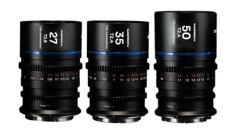 Laowa Venus Optics  S35 Prime Kit NanoMorph (27mm-35mm-50mm) Blue Canon RF Cine