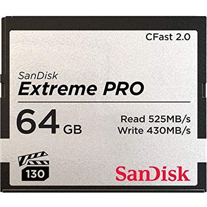 SANDISK CF FAST 2.0 EXTREME PRO 64GB (VPG:130 VEL:3500X -R:525MB/S - W:450 MB/S)