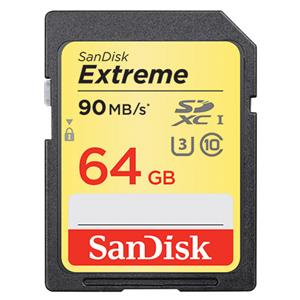SANDISK SD EXTREME 64GB  ( V30; U3; UHS I; C10; R: 150MB/S; W: 40MB/S )